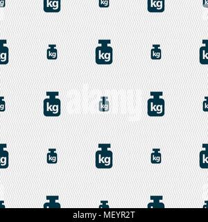 Weight sign. Seamless pattern with geometric texture. Vector illustration Stock Vector