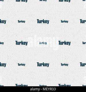 Turkey sign. Seamless pattern with geometric texture. Vector illustration Stock Vector
