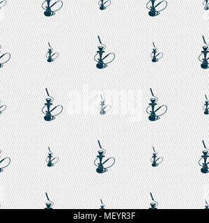 Hookah sign. Seamless pattern with geometric texture. Vector illustration Stock Vector