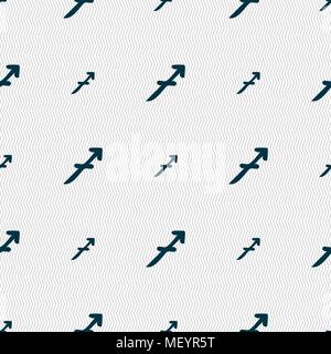 Sagittarius sign. Seamless pattern with geometric texture. Vector illustration Stock Vector