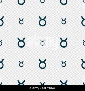 Taurus sign. Seamless pattern with geometric texture. Vector illustration Stock Vector