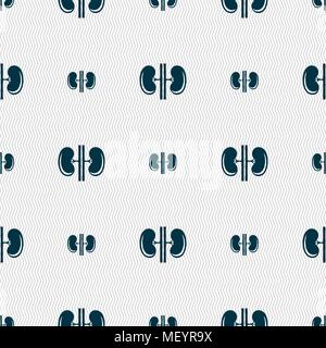 Kidneys sign. Seamless pattern with geometric texture. Vector illustration Stock Vector