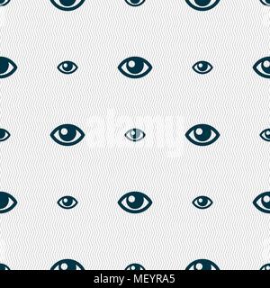 Eye sign. Seamless pattern with geometric texture. Vector illustration Stock Vector
