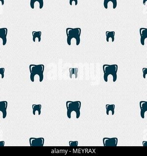 Tooth sign. Seamless pattern with geometric texture. Vector illustration Stock Vector