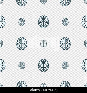 Brain sign. Seamless pattern with geometric texture. Vector illustration Stock Vector