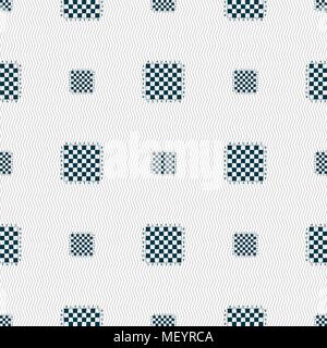 Modern Chess board sign. Seamless pattern with geometric texture. Vector illustration Stock Vector