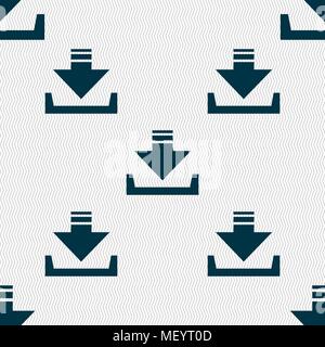 Restore icon sign. Seamless pattern with geometric texture. Vector illustration Stock Vector