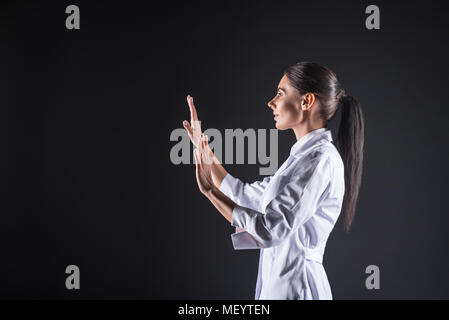Nice young woman working in the lab Stock Photo