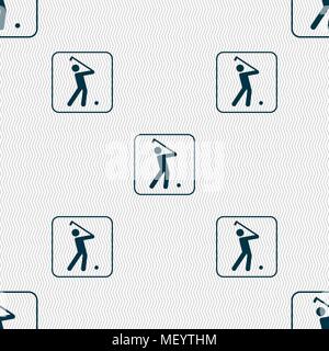 Golf sign. Seamless pattern with geometric texture. Vector illustration Stock Vector