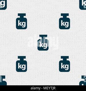 Weight sign. Seamless pattern with geometric texture. Vector illustration Stock Vector