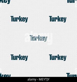 Turkey sign. Seamless pattern with geometric texture. Vector illustration Stock Vector