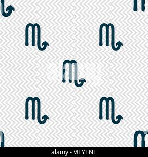 Scorpio sign. Seamless pattern with geometric texture. Vector illustration Stock Vector