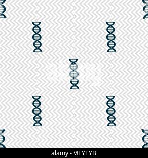 DNA sign. Seamless pattern with geometric texture. Vector illustration Stock Vector