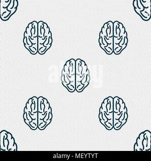 Brain sign. Seamless pattern with geometric texture. Vector illustration Stock Vector