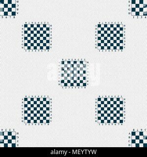 Modern Chess board sign. Seamless pattern with geometric texture. Vector illustration Stock Vector