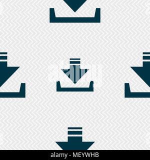 Restore icon sign. Seamless pattern with geometric texture. Vector illustration Stock Vector