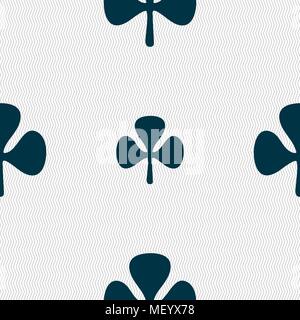 Clover sign. Seamless pattern with geometric texture. Vector illustration Stock Vector