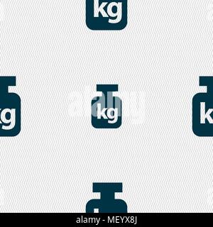 Weight sign. Seamless pattern with geometric texture. Vector illustration Stock Vector