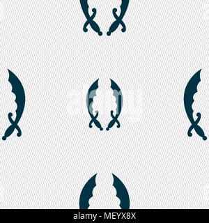 Saber sign. Seamless pattern with geometric texture. Vector illustration Stock Vector
