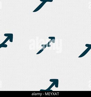 Sagittarius sign. Seamless pattern with geometric texture. Vector illustration Stock Vector