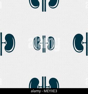 Kidneys sign. Seamless pattern with geometric texture. Vector illustration Stock Vector