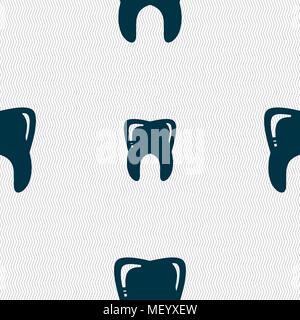 Tooth sign. Seamless pattern with geometric texture. Vector illustration Stock Vector
