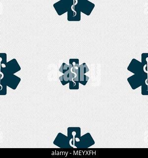 Medicine sign. Seamless pattern with geometric texture. Vector illustration Stock Vector