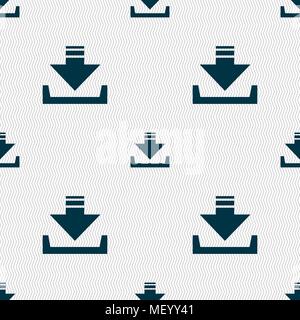 Restore icon sign. Seamless pattern with geometric texture. Vector illustration Stock Vector