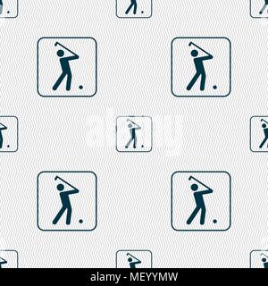 Golf sign. Seamless pattern with geometric texture. Vector illustration Stock Vector