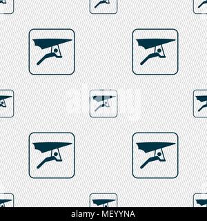 hang-gliding sign. Seamless pattern with geometric texture. Vector illustration Stock Vector