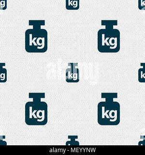 Weight sign. Seamless pattern with geometric texture. Vector illustration Stock Vector