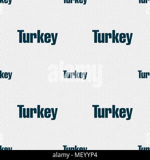 Turkey sign. Seamless pattern with geometric texture. Vector illustration Stock Vector
