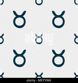 Taurus sign. Seamless pattern with geometric texture. Vector illustration Stock Vector