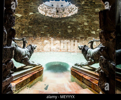 Hotel Adler Thermae, Bagno Vignoni, Tuscany with indoor thermal pool, Tuscany, Val d'orcia Italy, UNESCO World Heritage, Stock Photo