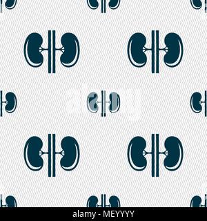 Kidneys sign. Seamless pattern with geometric texture. Vector illustration Stock Vector