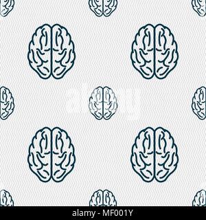 Brain sign. Seamless pattern with geometric texture. Vector illustration Stock Vector