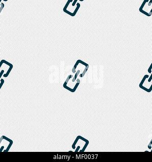 link icon sign. Seamless pattern with geometric texture. Vector illustration Stock Vector