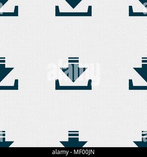 Restore icon sign. Seamless pattern with geometric texture. Vector illustration Stock Vector