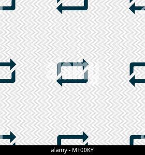 repeat icon sign. Seamless pattern with geometric texture. Vector illustration Stock Vector