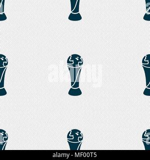 World cup icon sign. Seamless pattern with geometric texture. Vector illustration Stock Vector