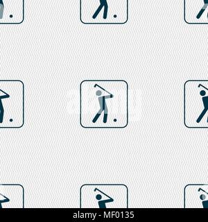 Golf sign. Seamless pattern with geometric texture. Vector illustration Stock Vector