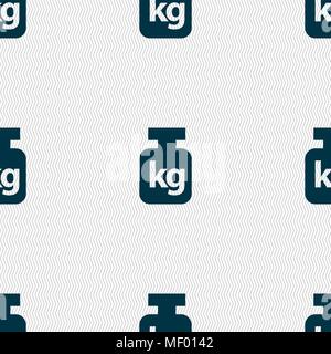 Weight sign. Seamless pattern with geometric texture. Vector illustration Stock Vector