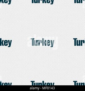 Turkey sign. Seamless pattern with geometric texture. Vector illustration Stock Vector