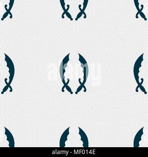 Saber sign. Seamless pattern with geometric texture. Vector illustration Stock Vector