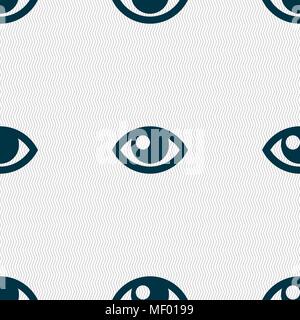 Eye sign. Seamless pattern with geometric texture. Vector illustration Stock Vector