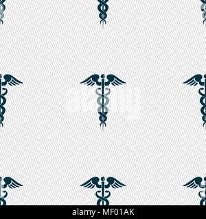 medicine sign. Seamless pattern with geometric texture. Vector illustration Stock Vector
