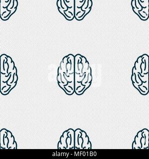 Brain sign. Seamless pattern with geometric texture. Vector illustration Stock Vector