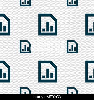 Growth and development concept. graph of Rate icon sign. Seamless pattern with geometric texture. Vector illustration Stock Vector