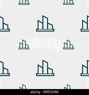 Diagram icon sign. Seamless pattern with geometric texture. Vector illustration Stock Vector