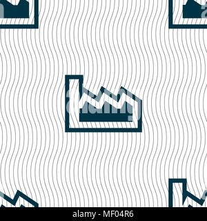 Chart icon sign. Seamless pattern with geometric texture. Vector illustration Stock Vector